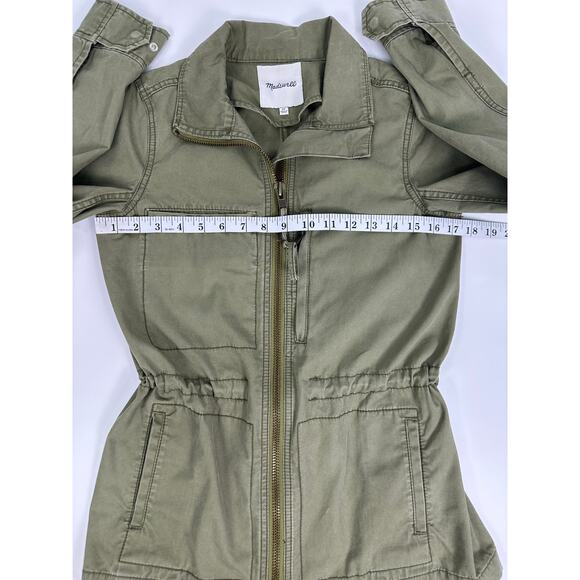 Madewell Women’s XS Olive Green Lightweight Utility Jacket Zip Front - Picture 8 of 9